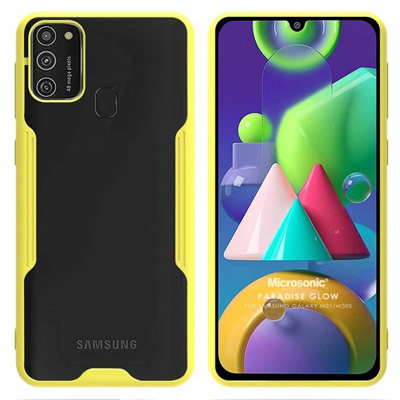 Microsonic Samsung Galaxy M30S Kılıf Paradise Glow Sarı 1