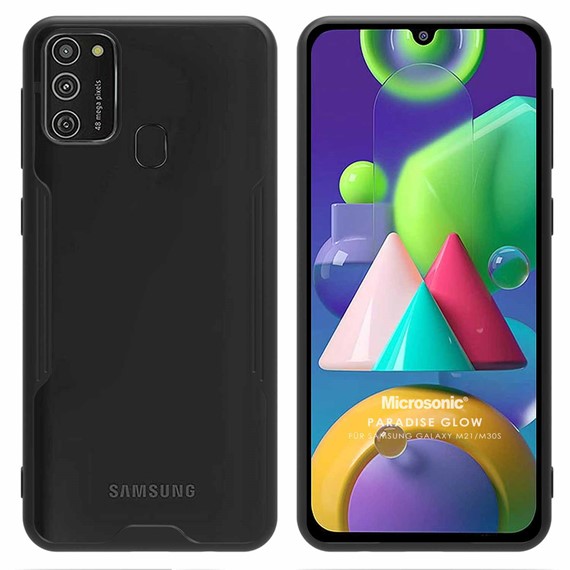 Microsonic Samsung Galaxy M30S Kılıf Paradise Glow Siyah 1