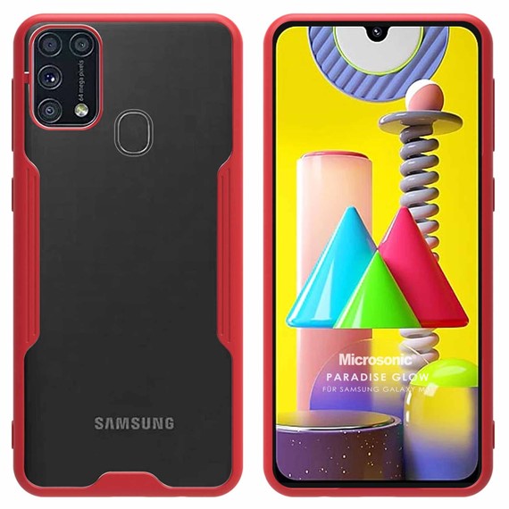 Microsonic Samsung Galaxy M31 Kılıf Paradise Glow Kırmızı 1