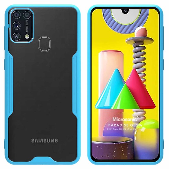 Microsonic Samsung Galaxy M31 Kılıf Paradise Glow Turkuaz 1