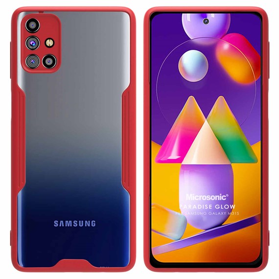 Microsonic Samsung Galaxy M31S Kılıf Paradise Glow Kırmızı 1
