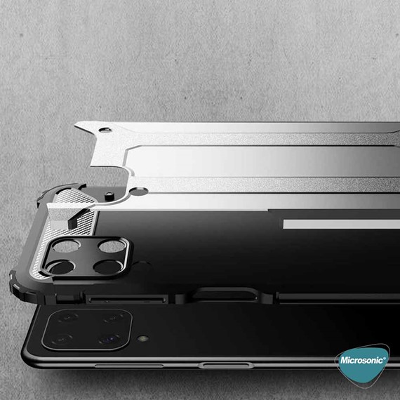 Microsonic Samsung Galaxy M32 4G Kılıf Rugged Armor Kırmızı 3
