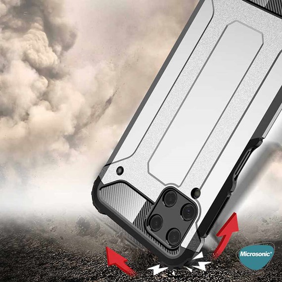 Microsonic Samsung Galaxy M32 4G Kılıf Rugged Armor Kırmızı 4