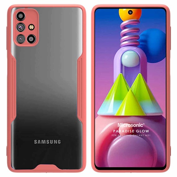 Microsonic Samsung Galaxy M51 Kılıf Paradise Glow Pembe 1