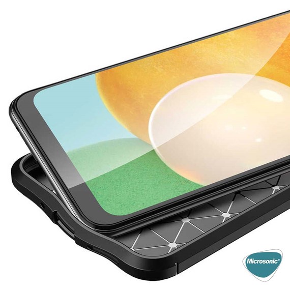 Microsonic Samsung Galaxy M52 Kılıf Deri Dokulu Silikon Lacivert 3