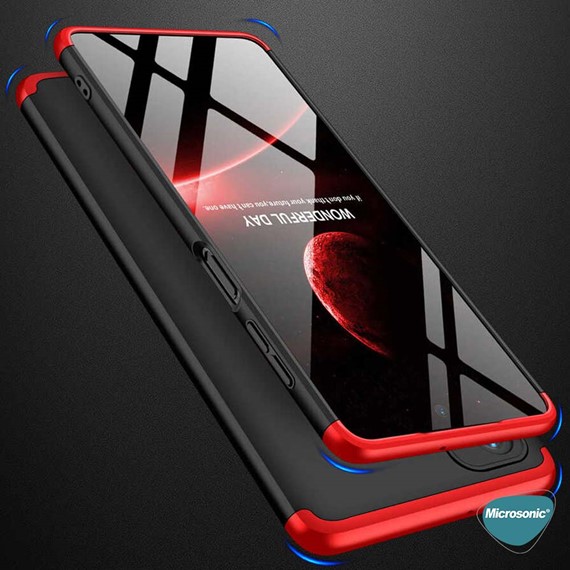 Microsonic Samsung Galaxy M52 Kılıf Double Dip 360 Protective Kırmızı 6