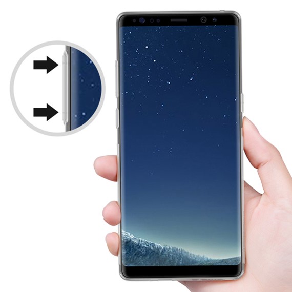 Microsonic Samsung Galaxy Note 8 Kılıf Transparent Soft Beyaz 4