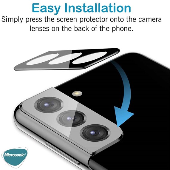 Microsonic Samsung Galaxy S21 FE Kamera Lens Koruma Camı V2 Siyah 5