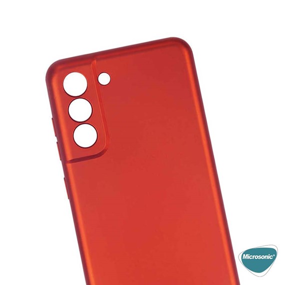 Microsonic Matte Silicone Samsung Galaxy S21 FE Kılıf Kırmızı 5