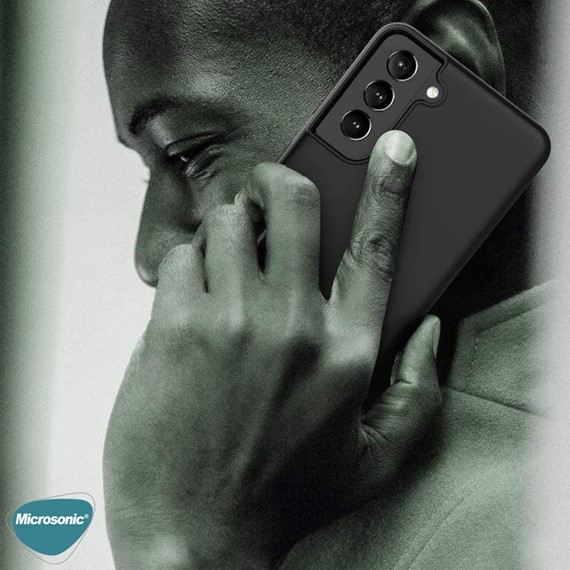 Microsonic Matte Silicone Samsung Galaxy S21 Kılıf Siyah 6