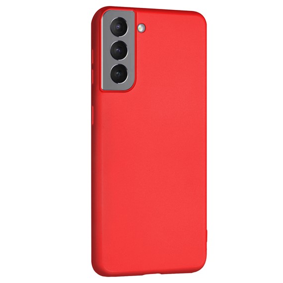 Microsonic Matte Silicone Samsung Galaxy S21 Plus Kılıf Kırmızı 2