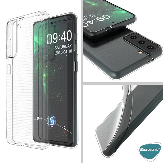 Microsonic Samsung Galaxy S22 Plus Kılıf Transparent Soft Beyaz 6