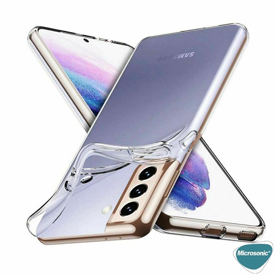 Microsonic Samsung Galaxy S21 Plus Kılıf Transparent Soft Beyaz 7