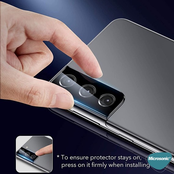 Microsonic Samsung Galaxy S21 Kamera Lens Koruma Camı V2 Siyah 8