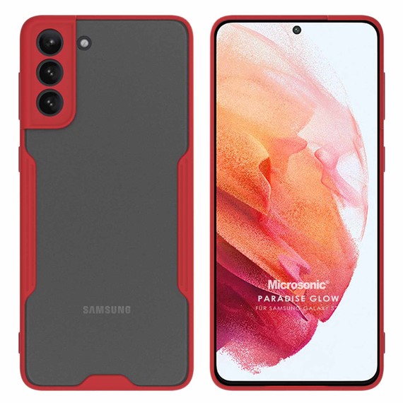 Microsonic Samsung Galaxy S21 Kılıf Paradise Glow Kırmızı 1