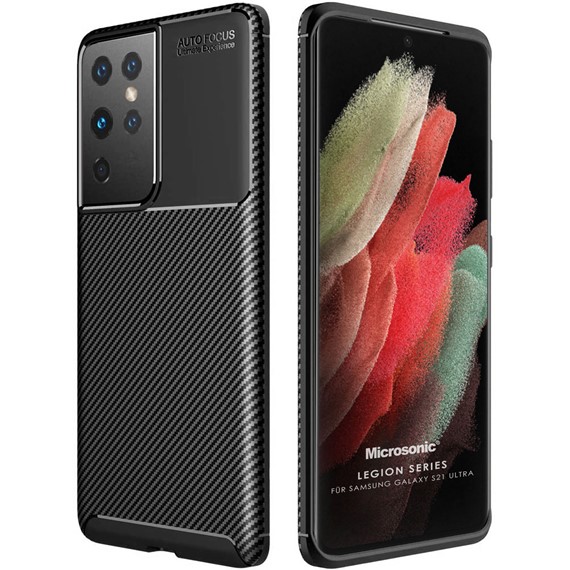 Microsonic Samsung Galaxy S21 Ultra Kılıf Legion Series Siyah 1