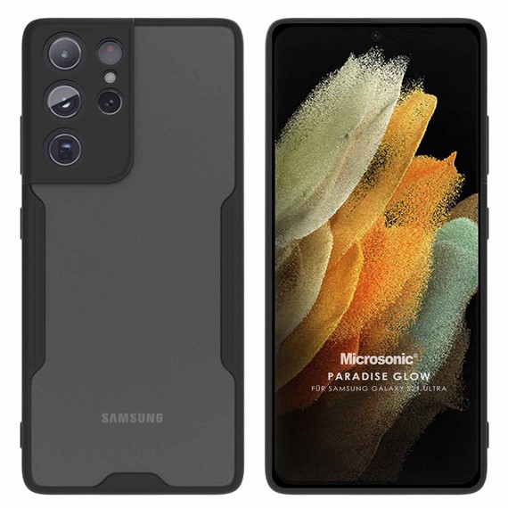 Microsonic Samsung Galaxy S21 Ultra Kılıf Paradise Glow Siyah 1