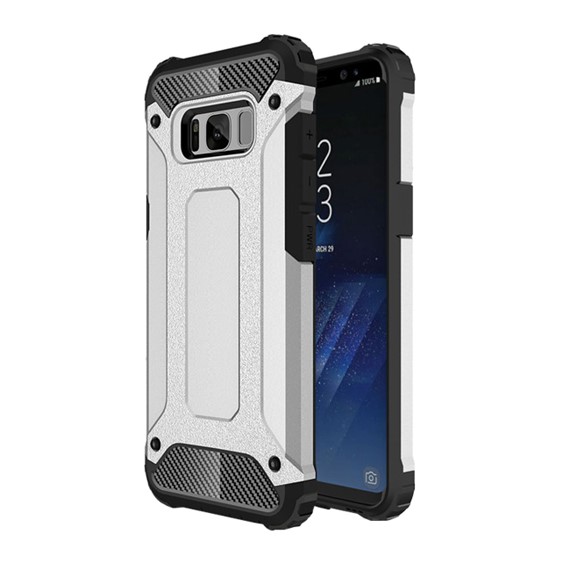 Microsonic Samsung Galaxy S8 Plus Kılıf Rugged Armor Gümüş 1