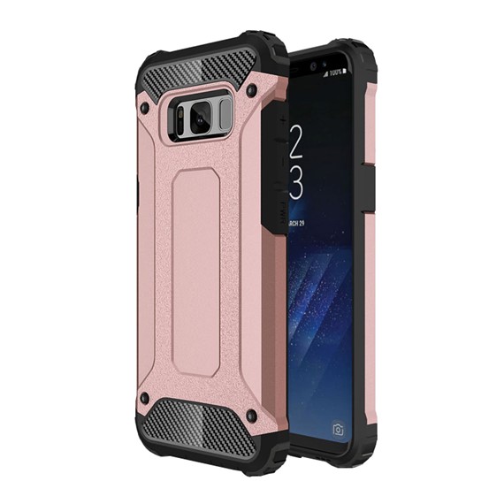 Microsonic Samsung Galaxy S8 Plus Kılıf Rugged Armor Rose Gold 1