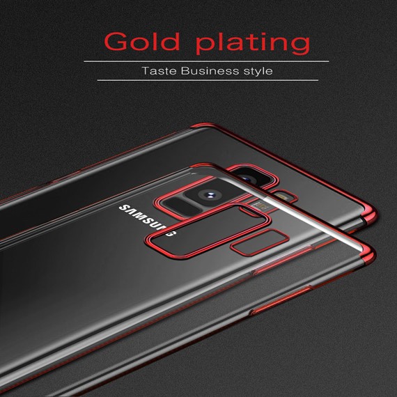 Microsonic Samsung Galaxy S9 Kılıf Skyfall Transparent Clear Gold 5