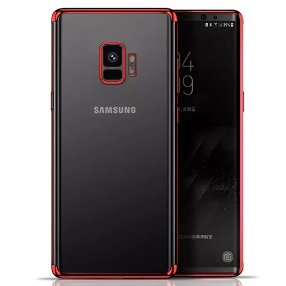 Microsonic Samsung Galaxy S9 Kılıf Skyfall Transparent Clear Kırmızı 1