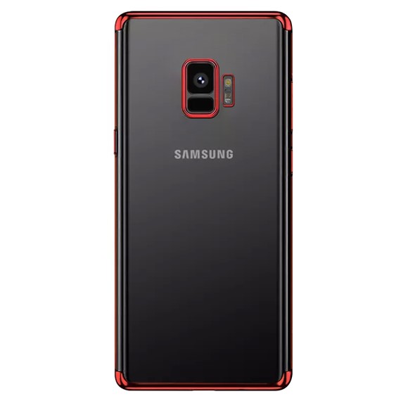 Microsonic Samsung Galaxy S9 Kılıf Skyfall Transparent Clear Kırmızı 2