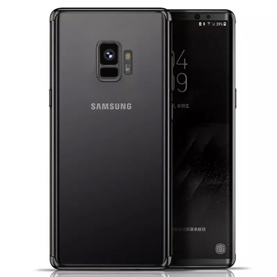 Microsonic Samsung Galaxy S9 Kılıf Skyfall Transparent Clear Siyah 1