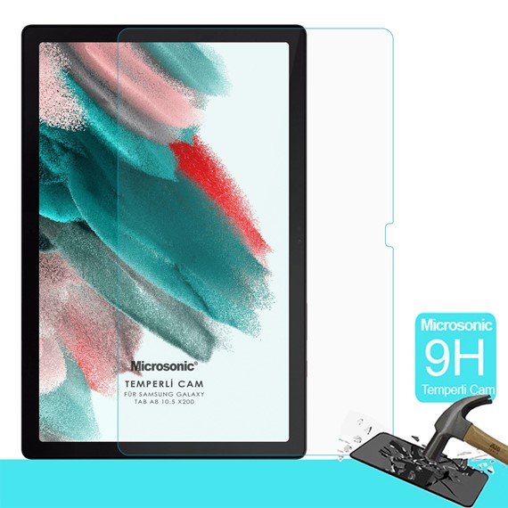 Microsonic Samsung Galaxy Tab A8 X200 Tempered Glass Cam Ekran Koruyucu 1