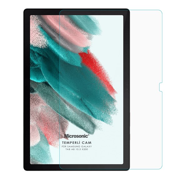 Microsonic Samsung Galaxy Tab A8 X200 Tempered Glass Cam Ekran Koruyucu 2