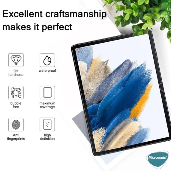 Microsonic Samsung Galaxy Tab A8 X200 Tempered Glass Cam Ekran Koruyucu 4