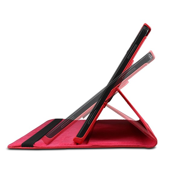 Microsonic Samsung Galaxy Tab A 10 1 P580 Kılıf 360 Rotating Stand Deri Gümüş 3