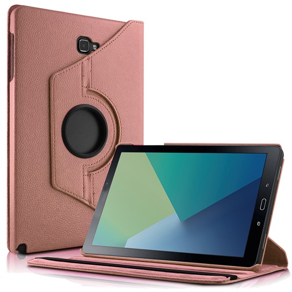 Microsonic Samsung Galaxy Tab A 10 1 P580 Kılıf 360 Rotating Stand Deri Rose Gold 1