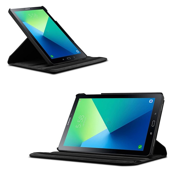 Microsonic Samsung Galaxy Tab A 10 1 P580 Kılıf 360 Rotating Stand Deri Siyah 2