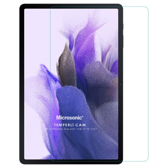 Microsonic Samsung Galaxy Tab S7 FE LTE T737 Tempered Glass Cam Ekran Koruyucu 2