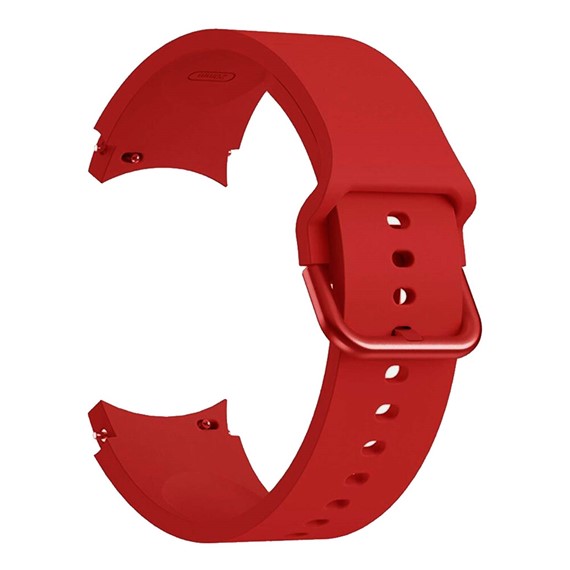 Microsonic Samsung Galaxy Watch 4 44mm Kordon Solid Silicone Band Kırmızı 1