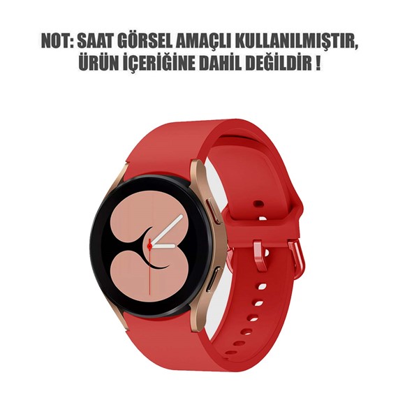 Microsonic Samsung Galaxy Watch 5 40mm Kordon Solid Silicone Band Kırmızı 2