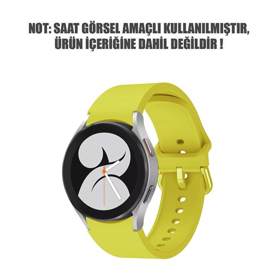 Microsonic Samsung Galaxy Watch FE Kordon Solid Silicone Band Sarı 2