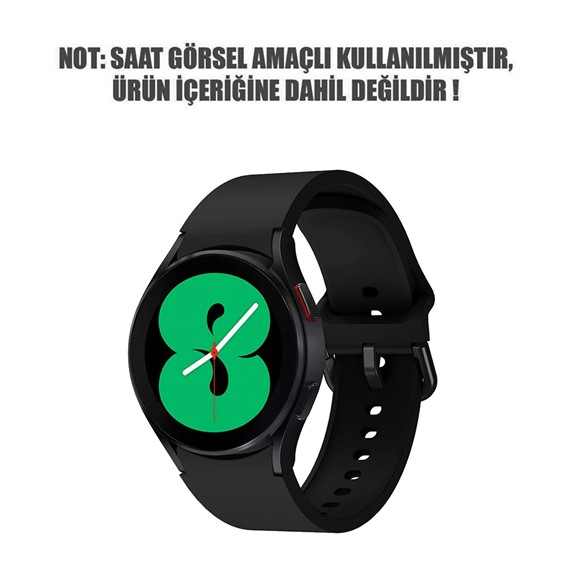 Microsonic Samsung Galaxy Watch FE Kordon Solid Silicone Band Siyah 2
