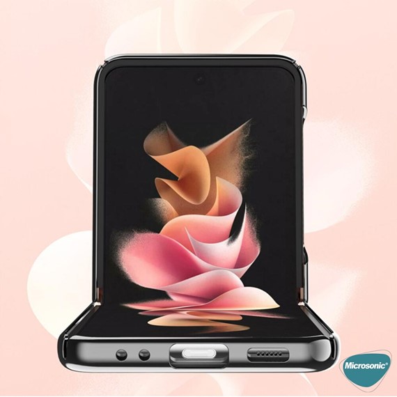 Microsonic Samsung Galaxy Z Flip 4 Kılıf Shell Platinum Siyah 5