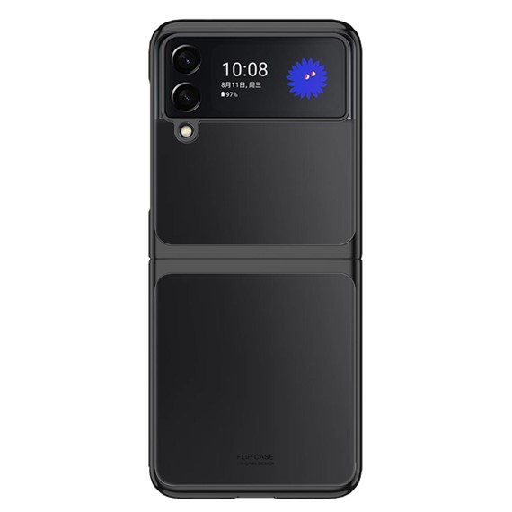 Microsonic Samsung Galaxy Z Flip 3 Kılıf Shell Platinum Siyah 2