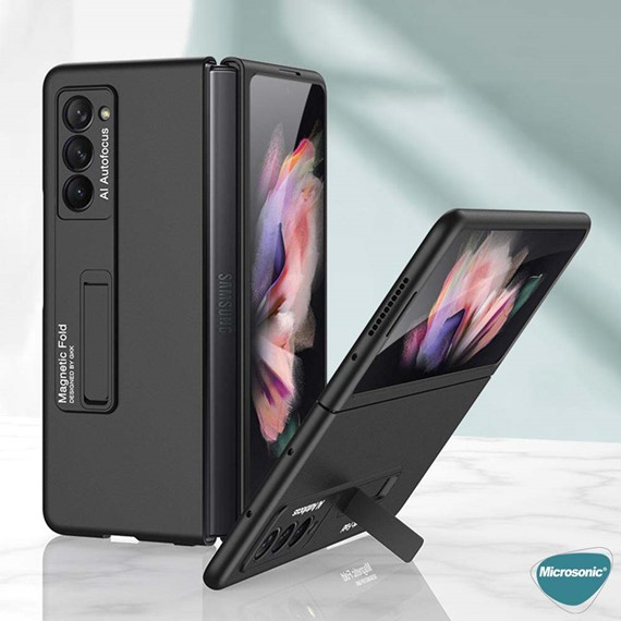 Microsonic Samsung Galaxy Z Fold 2 Kılıf Magnetic Bracket Siyah 2