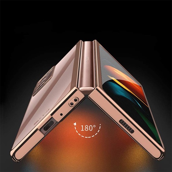 Microsonic Samsung Galaxy Z Fold 2 Kılıf Shell Platinum Gold 3