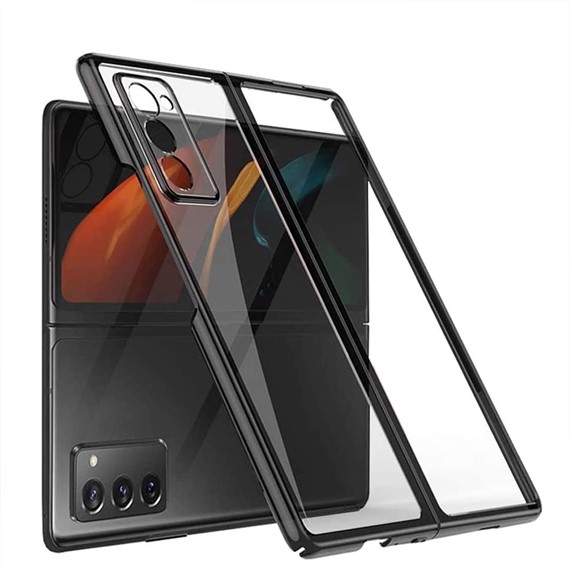 Microsonic Samsung Galaxy Z Fold 2 Kılıf Shell Platinum Siyah 6