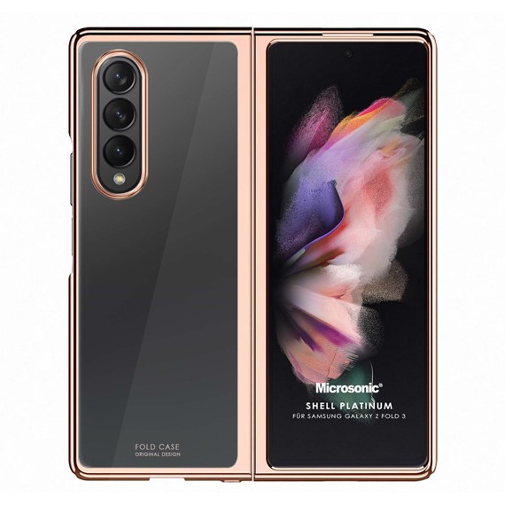 Microsonic Samsung Galaxy Z Fold 3 Kılıf Shell Platinum Rose Gold 1