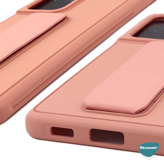 Microsonic Samsung Galaxy A02 Kılıf Hand Strap Koyu Yeşil 6