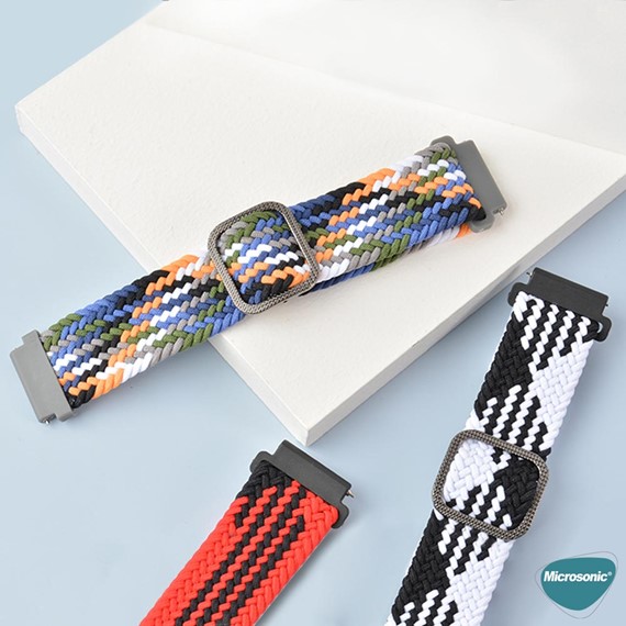 Microsonic Amazfit GTS 4 Mini Kordon Braided Loop Band Renkli 7