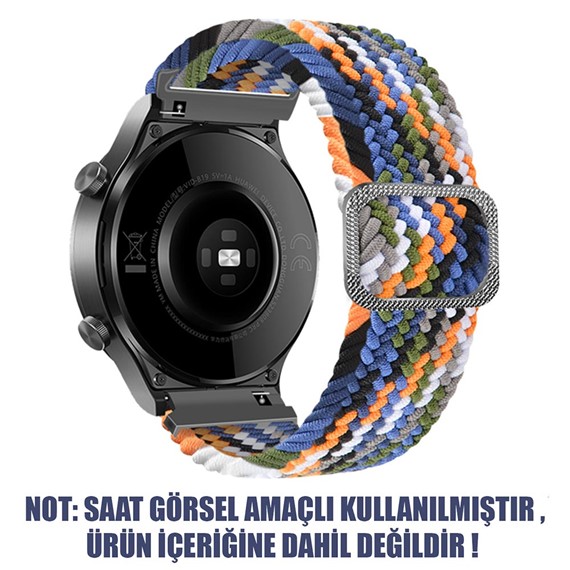 Microsonic Garmin Vivoactive 4 Kordon Braided Loop Band Renkli 2