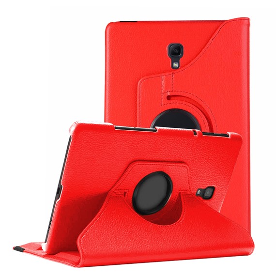 Microsonic Samsung Galaxy Tab A 10 5 T590 Kılıf 360 Rotating Stand Deri Kırmızı 1