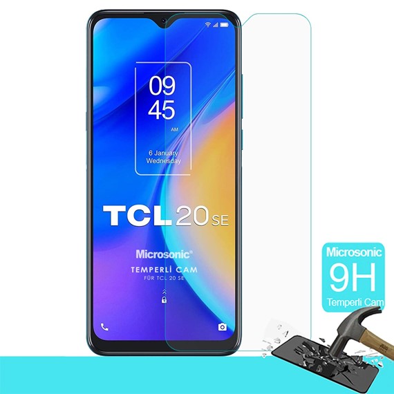 Microsonic TCL 20 SE Tempered Glass Cam Ekran Koruyucu 1