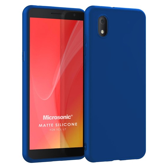 Microsonic Matte Silicone TCL L7 Kılıf Mavi 1